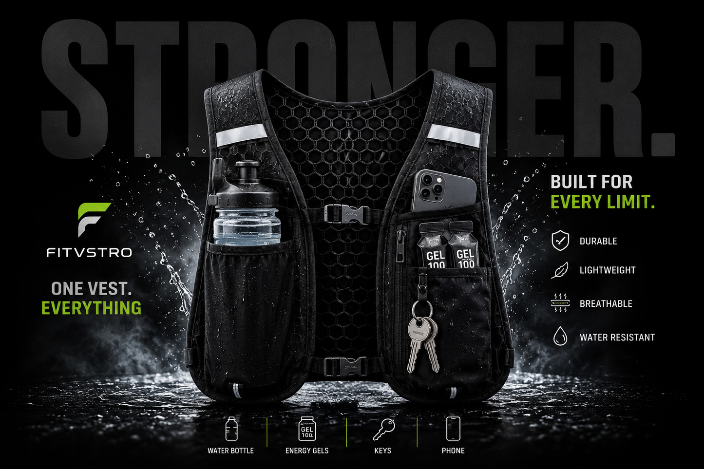 FITVSTRO Lightweight Utility Vest